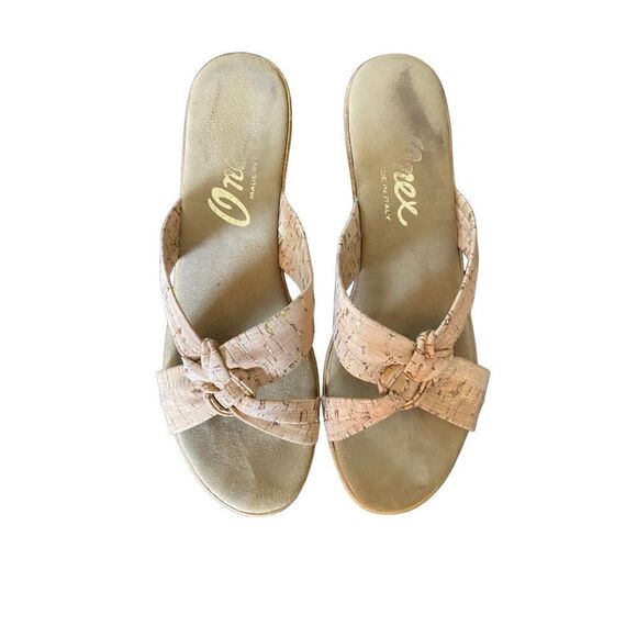 Onex women’s sell, leather wedge, open toe sandals, size 10 - Picture 3 of 6